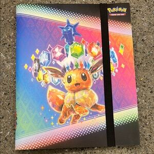 Pokemon Eevee Card Binder with Colorful Design- Prismatic Evolutions